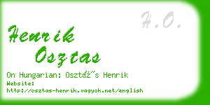 henrik osztas business card